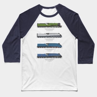 Steam Locomotion Speed Record Breakers (Color) Baseball T-Shirt